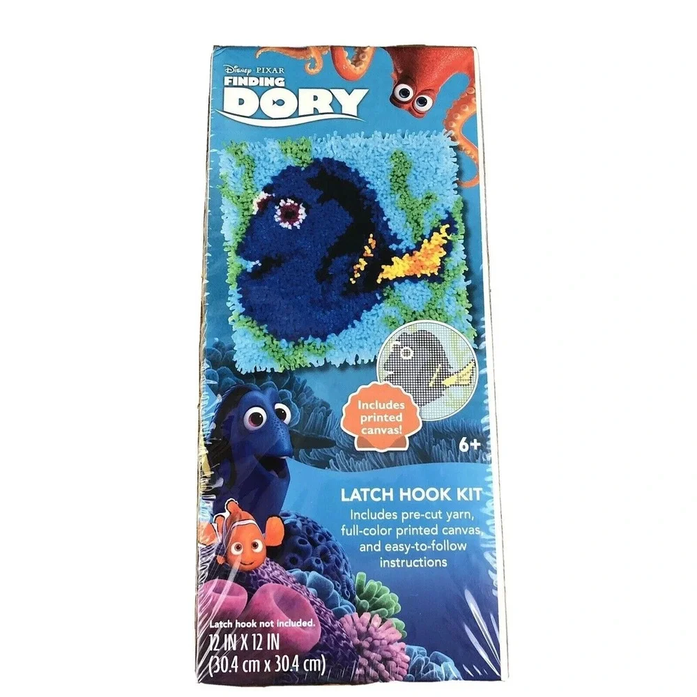 Finding Dory Latch Hook Kit Disney Pixar Nemo Canvas & Yarn Included Sealed NEW